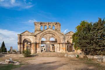 Fototapeta na wymiar Church of Saint Simeon the Stylite. Coptic Orthodox Church, Syria
