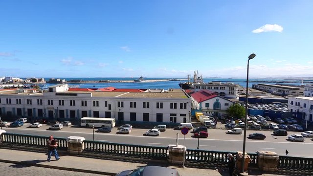 Beautiful sunny day in Algiers, Algeria. Perfect Blue sky 