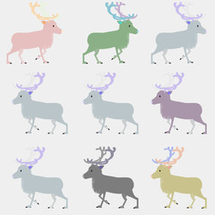 Reindeer seamless pattern