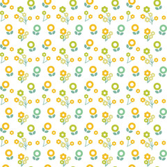 Scandinavian plants seamless pattern