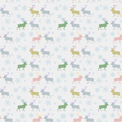 Fototapeta premium Reindeer seamless pattern