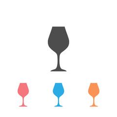 Wine glass icon set vector illustration isolated
