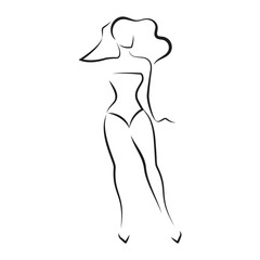 Woman in a swimsuit or lingerie