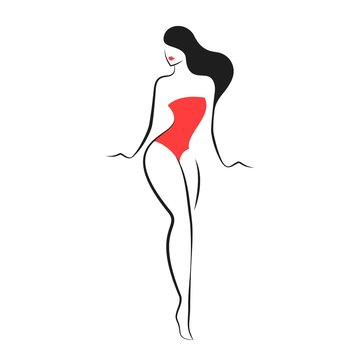 recommend clip art: Woman in a swimsuit or lingerie