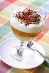 Dessert with grapes