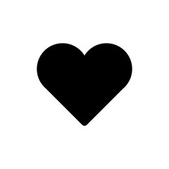 Heart black shape valentine symbol