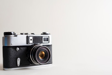 old camera isolated on white background