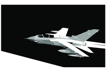 Fototapeta na wymiar Panavia Tornado. Fighter jet in the sky. vector image for illustration. Vector template.