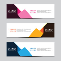 Vector abstract geometric design banner web template. Modern design. Vector illustration