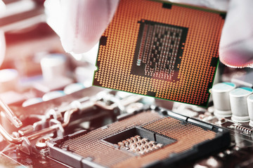 Replacing the computer s central processor. Maintenance, updating the hardware of the motherboard.
