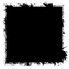 Grunge background black rectangular isolated on white background