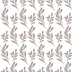 Texture with flowers and plants. Floral ornament. Original flowers pattern.