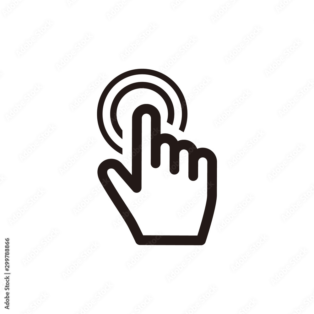 Poster click line icon symbol vector