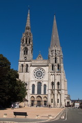 Fototapeta na wymiar Cathedral Notre-Dame de Chartres in Chartres, France