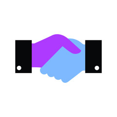 Business deal handshake icon