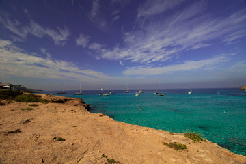 View to cala tarida-ibiza
