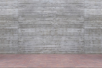 street wall background ,Industrial background, empty grunge urban street with warehouse brick wall