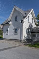 Fototapeta na wymiar white traditional house at Andenes, Norway