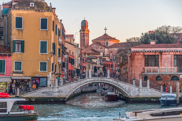 Water channels in the city of Venice