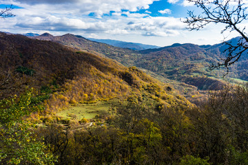 Fototapeta premium Autumnal travel landscape