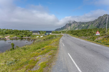 road in the countryside, near Bleik , Norway