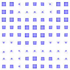 abstract composition  abstract pattern small blue squares on a white background, computer graphics, 3D rendering, seamless pattern, fractal