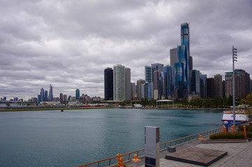 Fototapeta na wymiar Skyscrapers in Chicago USA CHICAGO, ILLINOIS (USA)