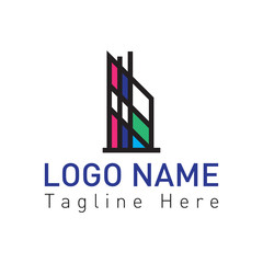A real estate minimal logo design template	
