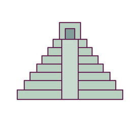 Obraz premium pyramid mexican structure isolated icon