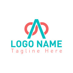 AS logo design with infinity sign