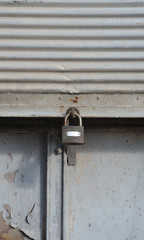 old padlock on a door
