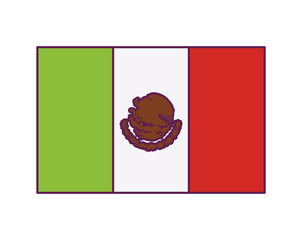mexico flag emblem isolated icon