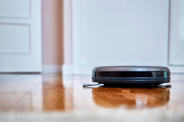 robotic vacuum cleaner on the floor