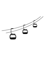 gondelbahn seilbahn gondel winter urlaub ferien sport ski fahren schwebebahn transport sessellift kalt schnee berge piste runter clipart design cool