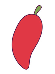 chili pepper mexican isolated icon