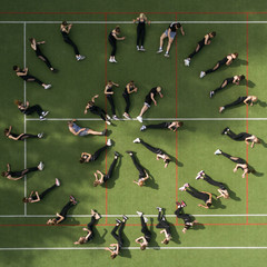 Many people exercise in nature.