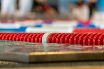Indoor swimming pool lanes for swim competitions