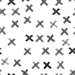 Seamless watercolor abstract pattern, black and white.