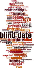 Obraz premium Blind date word cloud