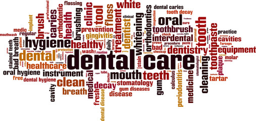 Dental care word cloud