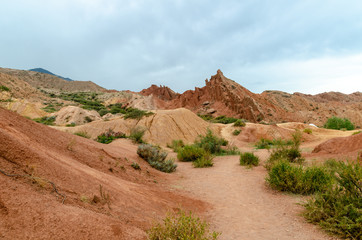Canyon Tale in the vicinity of the southern shore of lake Issyk-Kul