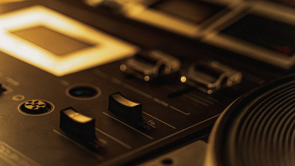 turntable close up jazzy music