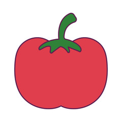 red tomato fresh isolated icon