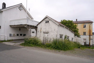 crumbling little warehouse, Henningsvaer,  Lofoten, Norway