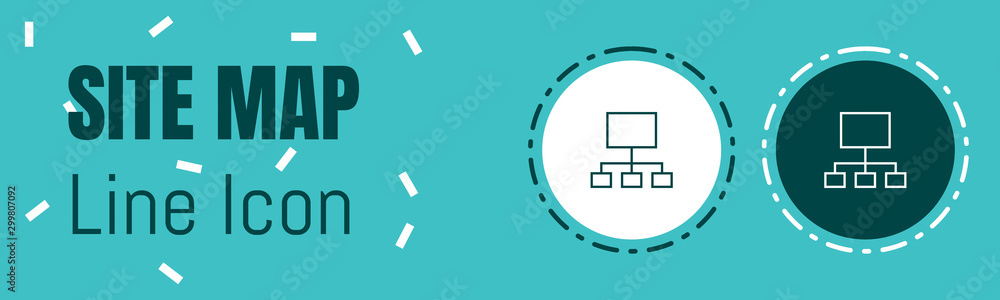 Aufkleber site map line icon. useful graphic elements for all kinds of designing work.