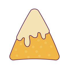 delicious nacho with sauce cheese