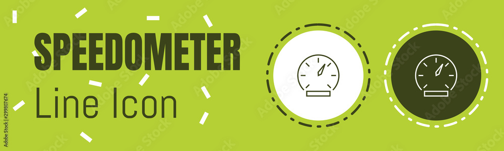 Poster speedometer line icon. useful graphic elements for all kinds of designing work.