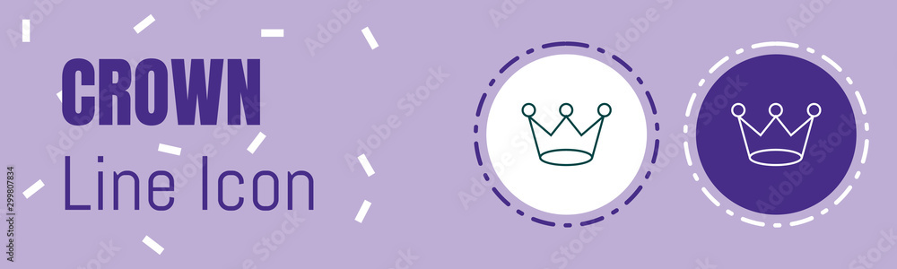 Poster crown line icon. useful graphic elements for all kinds of designing work.