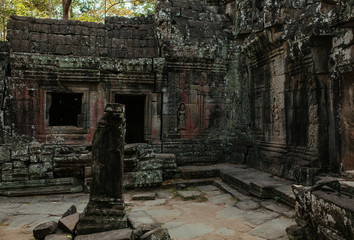 Fototapeta premium Cambodian Acient Murals and cave paintings on Agkor Wat temple walls