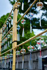 Glass prayer offerings, Nijo Castle, Kyoto, Honshu, Japan